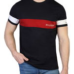 Tommy Hilfiger Tricou Colorblock Placement MW0MW29282 Bleumarin Slim Fit, Tommy Hilfiger