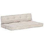 Perna pentru canapea din paleti, vidaXL, Textil/Spuma, 120 x 80 x 39 cm, Maro deschis