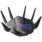 Router Wireless Gigabit ASUS ROG Rapture GT-AXE11000, WI-Fi 6, Tri Band 1148 + 4804 + 4804 Mbps, USB 3.2 Gen1, negru