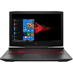 Notebook / Laptop HP Gaming 17.3'' OMEN 17-an105nq, FHD IPS 120Hz, Procesor Intel® Core™ i7-8750H (9M Cache, up to 4.10 GHz), 8GB DDR4, 1TB 7200 RPM + 128GB SSD, GeForce GTX 1060 6GB, Win 10 Home, Shadow Black