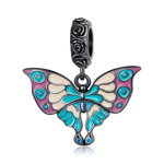 Talisman din argint Black Vintage Butterfly, EdenBoutique