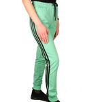 Pantaloni turquoise cu dungi negre pentru dama - cod 41191, 