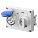 Priza industriala cu interblocaj - WITHOUT BOTTOM - WITHOUT FUSE-HOLDER BASE - 3P+E 16A 200-250V - 50/60HZ 9H - IP44, Gewiss