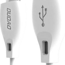 Cablu de Date & Incarcare Dudao Micro-USB, 2.4 Amperi, 2 metri, Alb, Dudao