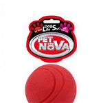 PET NOVA DOG LIFE STYLE Minge de tenis pentru caini, rosie, aroma de vita, 5 cm, PET NOVA