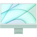 Apple Sistem Desktop PC iMac 24 (2021) cu procesor Apple M1, 24, Retina 4.5K, 8GB, 512GB SSD, 8-core GPU, Green, INT KB