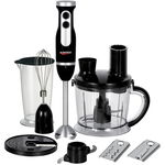 Multiblender Albatros MR601A, 600 W, 2 viteze, Vas 1.5 L, Pahar 0.7 L, Tel inox, Lame rãzuire/feliere, Negru/Inox