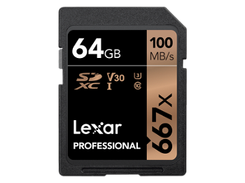 Card de memorie Lexar 667X, 64GB SDXC, CLS10, UHS-I