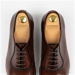 Pantofi piele barbati maro Oxford, Escudo