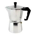 Cafetiera Espresso Floria ZLN-2492, 6 cesti, 300 ml, 9 cm, aluminiu, Argintiu