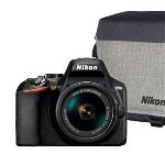 Aparat Foto D-SLR Nikon D3500, 24MP CMOS, Filmare Full HD, + obiectiv 18-55mm VR, geanta Nikon, card memorie 16GB SD (Negru)
