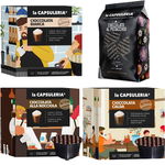 Kit degustare ciocolata calda, 64 de capsule compatibile Nescafe Dolce Gusto, La Capsuleria