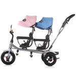 Tricicleta premium gemeni Chipolino 2Play Albastru/Roz