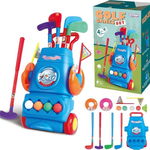 Set jucarie golf, suport pentru accesorii pe roti, Woopie