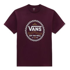 Vans, Tricou cu imprimeu logo Round Off, Visiniu