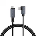 Cablu alimentare si date LOGILINK, pentru smartphone, USB 2.0, USB Type-C (T) la USB Type-C (T) la 90 grade, 2m, PD 100W, 2 x ecranat, plastic, negru