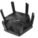 Router Wireless Asus RT-AXE7800, tri-band, WI-FI 6, , standarde reteaEEE 802.11a, IEEE 802.11b, IEEE 802.11g, WiFi 4 (802.11n) WiFi 5 (802.11ac), WiFi 6 (802.11ax), WiFi 6E (802.11ax), IPv4, IPv6 574+4804+2402 Mbps, 6 antene externe, Procesor: 1.7Ghz, 256mb ram, Tri-band Wi-Fi: 2.4 GHz / 5 GHz / 6