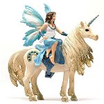 Set figurine Schleich, Eyelas calarind pe unicornul auriu