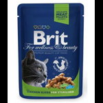 BRIT Premium Adult sterilised set hrana umeda pisici sterilizate, cu pui 24 x 100 g, BRIT