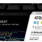 Toner HP 410X CMY, 3 x 5000 pagini, set 3 buc (Color), HP