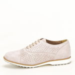 Pantofi oxford din piele naturala roz prafuit Magda 01, SOFILINE