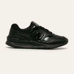 New Balance, Pantofi sport cu insertii de piele 997H, Negru, 8