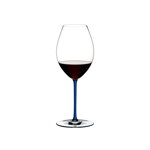 Pahar pentru vin, din cristal Fatto A Mano Old World Syrah Albastru Inchis, 600 ml, Riedel