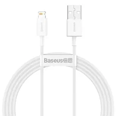 CABLU alimentare si date Baseus Superior Fast Charging Data Cable pt. smartphone USB la Lightning Iphone 2.4A 1.5m alb CALYS-B02 timbru