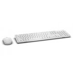 Kit Tastatura + Mouse Dell KM636, Wireless, Receiver 2.4 Ghz, 3 Butoane, 1000 DPI, Senzor Optic, Layout International, Alb