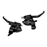 Maneta Schimbator/Frana Shimano St-Ef41, 6X3 Vit., 2 Degete, Pt. V-Brake, Cabluri Schimbator/Frana Lungime Standard, Negru, Ambalat Ind., Shimano