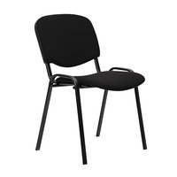 Scaun vizitator, Niky, stofa, negru, Antares