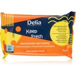 Delia Cosmetics Keep Fresh Shea Butter Servetele umede cu efect revigorant 15 buc, Delia Cosmetics