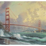 Puzzle Schmidt - Thomas Kinkade: Podul Golden Gate, 1.000 piese, cutie metalica (59802)