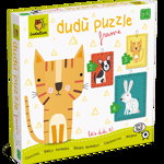 Dudu puzzle in rama 2-3-4 piese , Animale de companie, Ludattica, 2-3 ani +, Ludattica