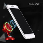 Suport cu magnet pentru telefonul mobil, prevazut cu lumina led, rotativ la 360 de grade, Neer