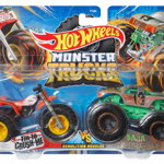 Monster Truck Set 2 masini scara 1 64 Tri to Crush Me si Baja Buster, Hot Wheels
