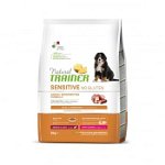 NATURAL TRAINER Sensitive No Gluten Puppy&Junior, M-XL, Rață, hrană uscată monoproteică câini junior, sistem digestiv, 3kg, NATURAL TRAINER