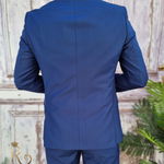 Costum bleumarin, Slim-Fit drop 6, Sacou si Pantalon - C3164, 