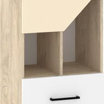 Pax Pax-11 Rack Low 50 1D2S Stejar Endgrain/Alb/Crem, MEBLOCROSS
