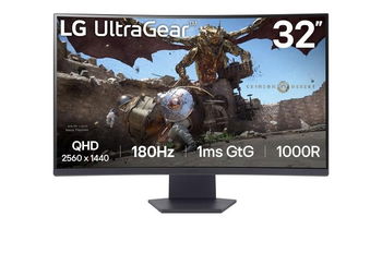 Monitor LED Gaming Curbat LG 32GS60QC-B 31.5" QHD (2560 x 1440) HDMI DisplayPort 180 Hz 1 ms Negru