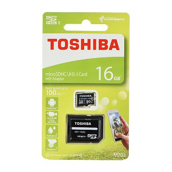 Card de memorie TOSHIBA MicroSDHC M203 16GB CLASS 10 UHS I 100MB/s cu adaptor SD