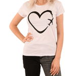 Tricou alb Heart - cod 43783, 