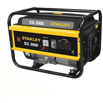 Generator curent electric Stanley SG2000P, 2200 W, 230 V, 196 CC, 15 l, benzina, autonomie 6.3 h