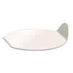 Baza Plastic Prezentare Monoportii, Model Oval Alb, 9.6 x 8.5 x H 2 cm, Set 100 Buc