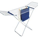 Uscator rufe pliabil, Wenko, Dual-Wing, 175 x 56 x 112 cm, 16 m capacitate de uscare, aluminiu, gri, Wenko