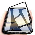 Husa Samsung Galaxy S7 Edge Magnetica 360 grade Black, Perfect Fit cu spate de sticla securizata premium + folie de protectie gratis, MyStyle