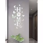 Ceas de perete 3D - Home Argintiu 40x90 cm, Inovius