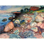 Reproducere tablou Edvard Munch - Shore with Red House