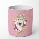 Caroline`s Treasures Lakeland Terrier Lumânare de soia 10 oz cadou decorativ parfumat Lumanari de soia pentru Acasă, Roz, 