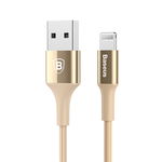 Cablu Lightning Baseus Shining USB with Jet Metal Gold 1m Output 2A Impletitura textila calsy-0v